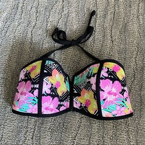 Bandeau swim top.